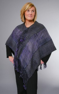 Fringed Poncho - Color: Evening Elegance